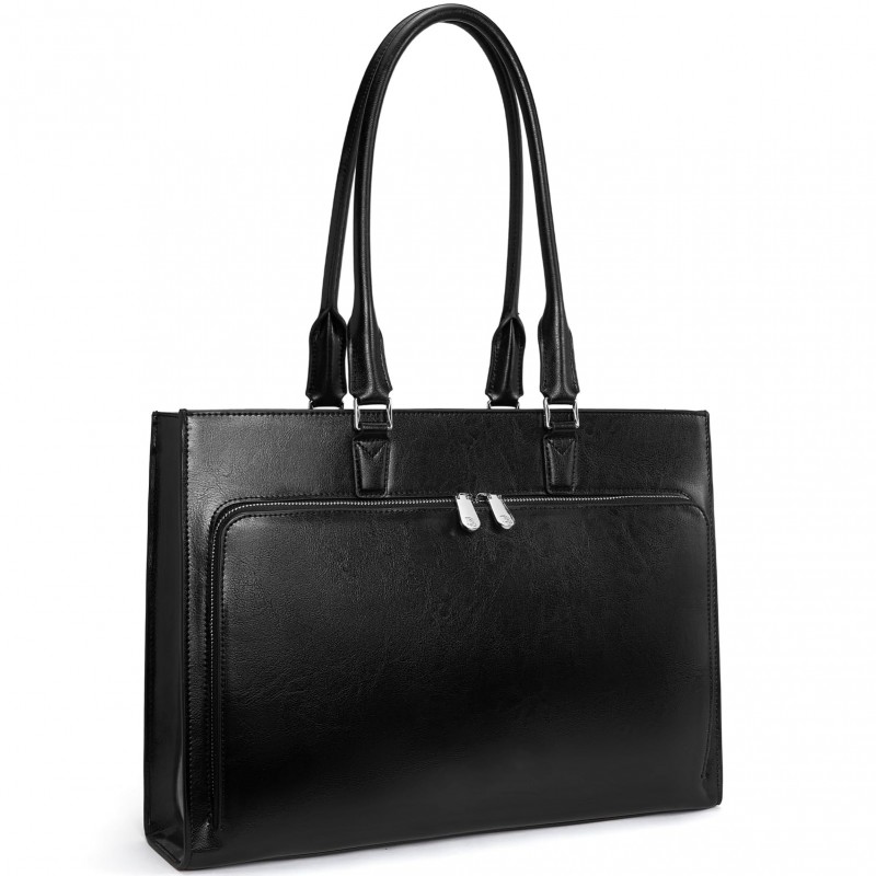 Briefcase Vintage 15.6" Laptop Business Bag - (Black)