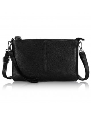 Genuine Leather Wristlet Clutch Small Wallet - (Plain Color)
