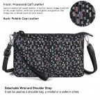 Genuine Leather Wristlet Clutch Wallet - (Striped Color)
