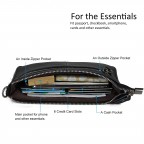 Genuine Leather Wristlet Shoulder Bag Women's Handbag - (Leopard Style)