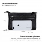 Genuine Leather Wristlet Shoulder Bag Women's Handbag - (Leopard Style)