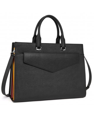 Laptop 15.6" Genuine Leather Tote Bag - (Work Bag Beige)