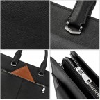 Laptop 15.6" Genuine Leather Tote Bag - (Work Bag Beige)