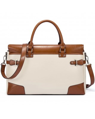 Laptop Bag Women 15.6 Inch Briefcase - (Beige Brown)