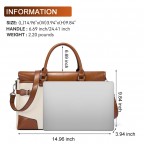 Laptop Bag Women 15.6 Inch Briefcase - (Beige Brown)