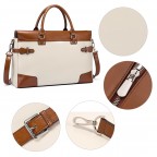 Laptop Bag Women 15.6 Inch Briefcase - (Beige Brown)
