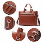 Leather Laptop Bag 15.6 Inch - (Brown)