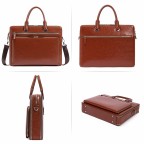 Leather Laptop Bag 15.6 Inch - (Brown)