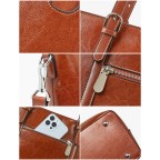 Office Shoulder Tote Vintage Briefcase 15.6 Inch - (Brown Thick)