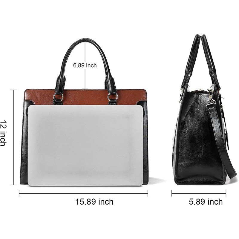 Women's Briefcase 15.6 Inch Lawyer Business Bag - (Vintage Slim)