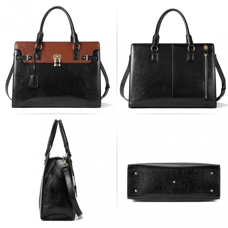 Women's Briefcase 15.6 Inch Lawyer Business Bag - (Vintage Slim)