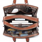 Women's Genuine Leather Business Vintage 15.6 Inch Notebook - (Shoulder Bag Brown)