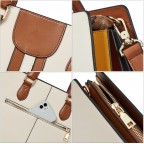 Women's Genuine Leather Laptop Briefcase 15.6 Inch - (Beige)