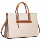 Women's Genuine Leather Laptop Briefcase 15.6 Inch Business Computer Work - (Beige)