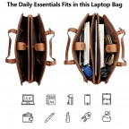 Women's Laptop Tote Work Bag Professional 15.6 Inch - (Leather)