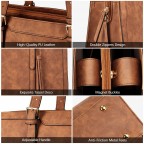 Women's Laptop Tote Work Bag Professional 15.6 Inch - (Leather)