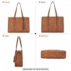 Women's Laptop Tote Work Bag Professional 15.6 Inch - (Leather)