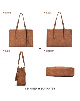 Women's Laptop Tote Work Bag Professional 15.6 Inch - (Leather)